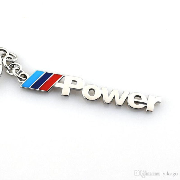 POWER 3D Logo Emblem Metal Keychain For Bikes And Cars