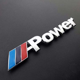 1pc 3D M-POWER Metal Logo Chrome Badge Emblem