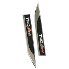 2Pcs Universal TRD Sports Logo Car Metal Alloy Body Side Fender Knife Emblem Stickers