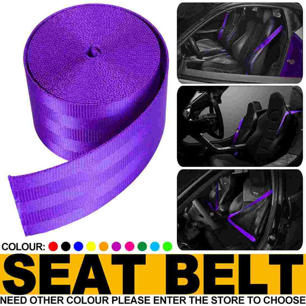 Car 3.6M Seat Belt Webbing Polyester Seat Lap Retractable Nylon Safety Strap