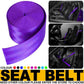 Car 3.6M Seat Belt Webbing Polyester Seat Lap Retractable Nylon Safety Strap