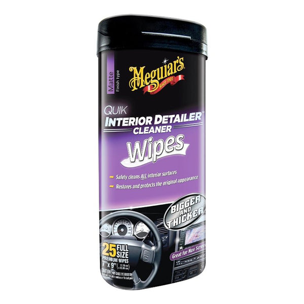 Meguiars Quick Interior Detailer Wipes (25 Wipes)