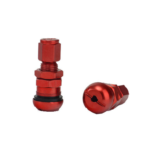 4pcs Red Bolt-in Aluminum Car Wheel Tire Tubeless Valves Stem with Dust Caps