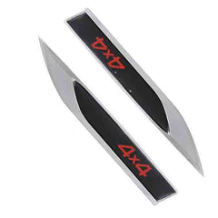 2Pcs Universal 4X4 Logo Car Metal Alloy Body Side Fender Knife Emblem Stickers