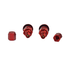 4pcs Red Bolt-in Aluminum Car Wheel Tire Tubeless Valves Stem with Dust Caps