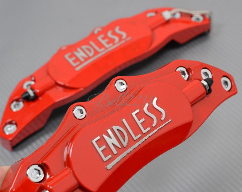 Universal Car Aluminum Alloy ENDLESS Front & Rear Disc Brake Caliper Cover Small Size (Red Colour)