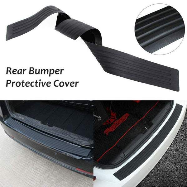 Universal Car Trunk Rear Bumper Guard Sill Plate Trunk Rubber Protector Pad Kit With Free Adhesive Tape