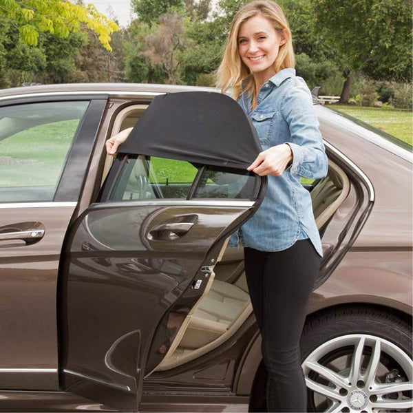 2pcs Rear Universal Car Shadesox Window Sun Shade Breathable Mesh Side Window Shade Sunshade UV Protection Curtains Fit for Most(95%) of Cars Cover Full Windows