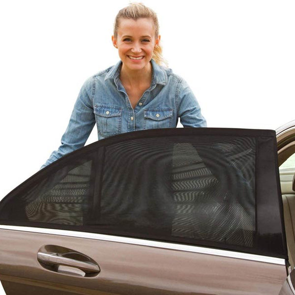 2pcs Rear Universal Car Shadesox Window Sun Shade Breathable Mesh Side Window Shade Sunshade UV Protection Curtains Fit for Most(95%) of Cars Cover Full Windows