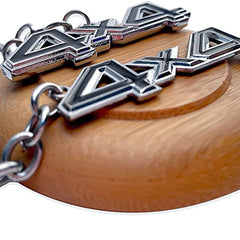 Red 4x4 Logo Chrome Metal Zinc Alloy Keychain For All Bikes And Cars