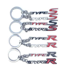 Red Black TYPES 3D Logo Emblem Metal Keychain For Bikes And Cars