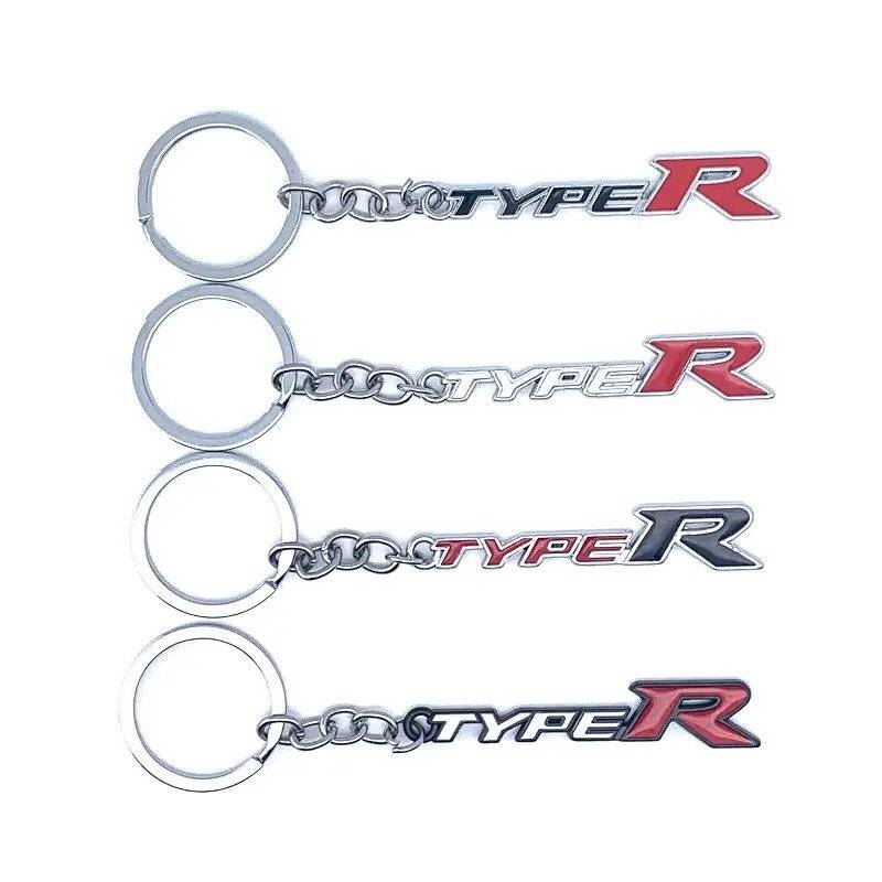 Red Black TYPES 3D Logo Emblem Metal Keychain For Bikes And Cars