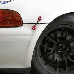 Red Finish JDM Quick Release Fasteners For Car Bumpers Trunk Fender Hatch Lids Kit.