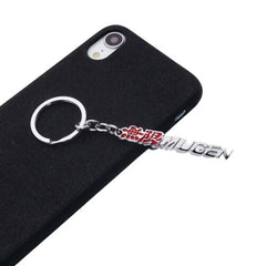 Red MUGE 3D Logo Emblem Metal Keychain For Bikes And Cars