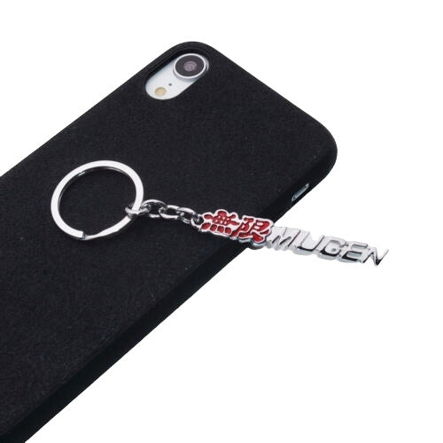Red MUGE 3D Logo Emblem Metal Keychain For Bikes And Cars