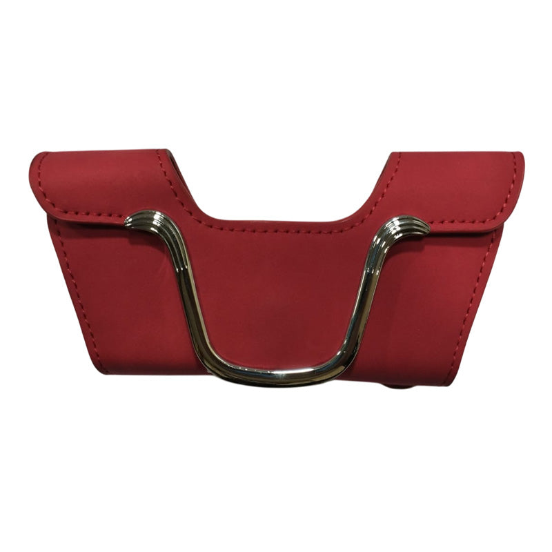 Sunglasses Holder for Car Visor Magnetic Vehicle Glasses Hanger with Clip Leather Auto Interior Eyeglasses Storage Case Accessories Universal for SUV