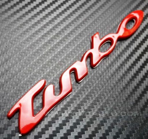 Universal Car Turbo Logo Red Tuning Emblem