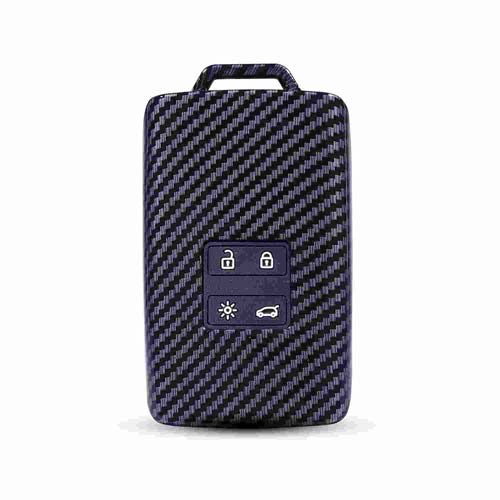 Renault Smart Card 4 Button ABS+Silicone Car Key Cover Case With Keychain Suitable For Triber, Kiger