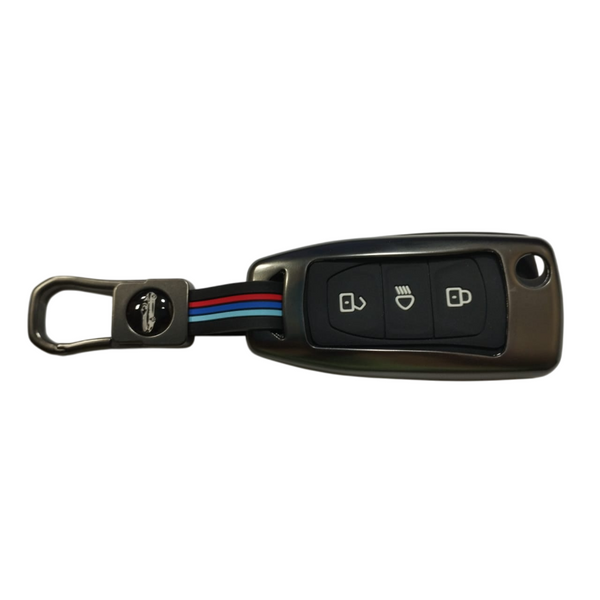 3 Button Metal Flip Key Cover For Tata Curvv, Nexon, Harrier, Altroz, Punch, Safari, Tigor, Tiago, Zest, Bolt
