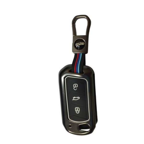 Car Metal Key Cover for Mahindra Thar Roxx, Scorpio N, XUV3X0, XUV700, XUV400, Bolero Neo, Bolero 2020, Scorpio Classic, Thar 2020 Zinc Alloy