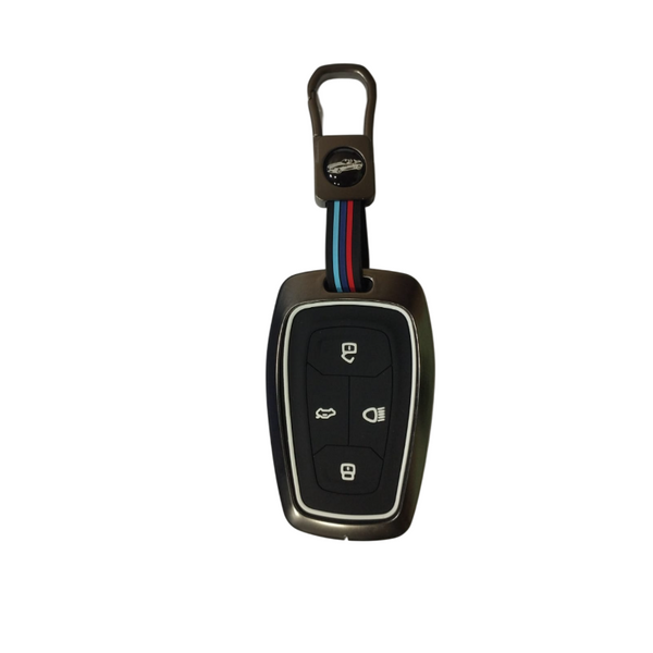 4 Button Metal Flip Key Cover For Nexon, Harrier, Safari, Altroz, Punch, Tigor