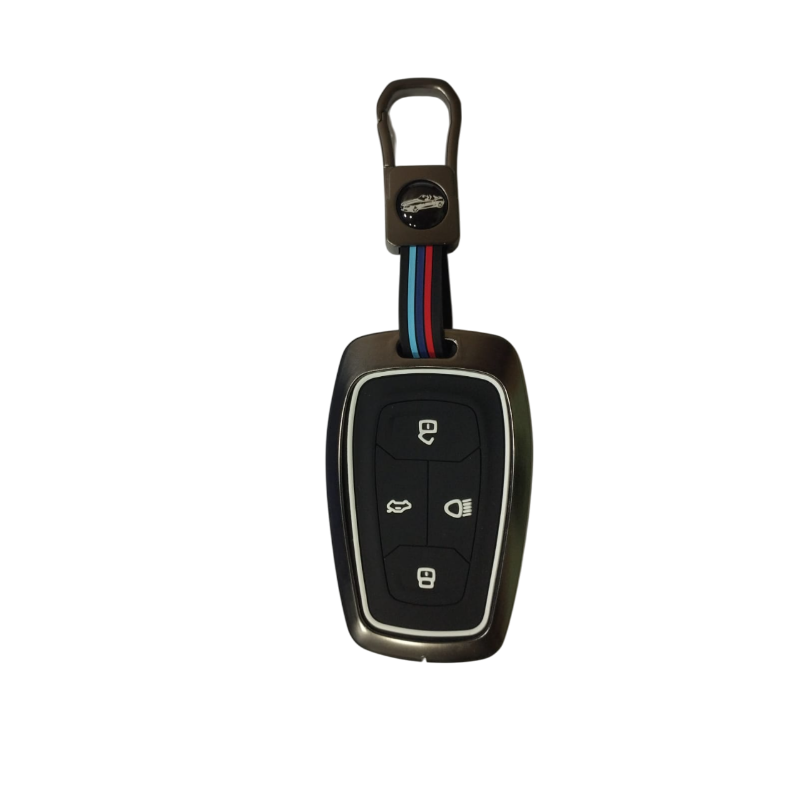 4 Button Metal Flip Key Cover For Nexon, Harrier, Safari, Altroz, Punch, Tigor