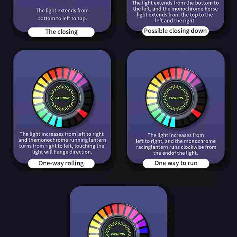 RGB Car Freshner Rhythm Light Vehicle Fragrance Lamp Sound Activated LED Aroma Diffuser For Car Music Control