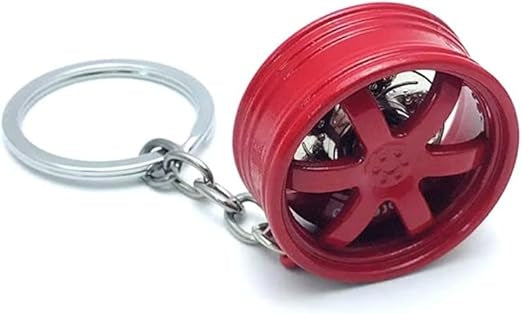 Rim Keychain,MoreChioce Zinc Alloy Metal Key Holder Creative Wheel Hub Keyring Mini Wheel Hub Pendant Charm Decoration Accessories For Men Women