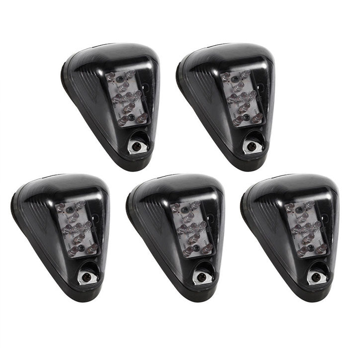 5x Smoke Lens White LED Cab Roof Marker Running Lights For Pickup SUV 4x4