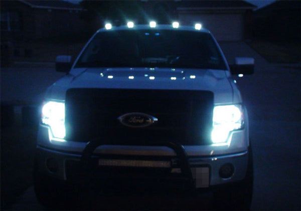 Thar Hummer 5PCS White Roof Cab Lamp Clearance Marker Light