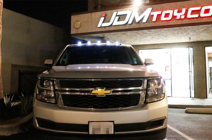 5x Smoke Lens White LED Cab Roof Marker Running Lights For Pickup SUV 4x4