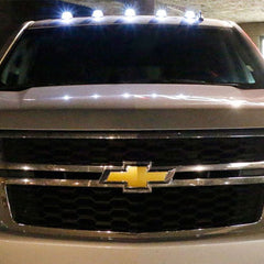 5x Smoke Lens White LED Cab Roof Marker Running Lights For Pickup SUV 4x4