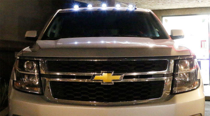 5x Smoke Lens White LED Cab Roof Marker Running Lights For Pickup SUV 4x4