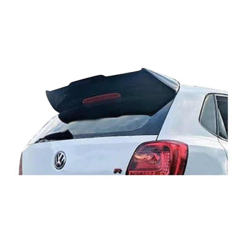 Roof Wing Rear Spoiler Compatible with Volkswagen Polo 2010-2023 Roof Wing Rear Spoiler Batman Style Ar-vw-027 Glossy Black