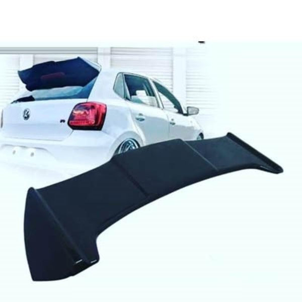Roof Wing Rear Spoiler Compatible with Volkswagen Polo 2010-2023 Roof Wing Rear Spoiler Batman Style Ar-vw-027 Glossy Black