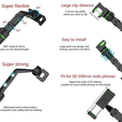 Multifunctional Car Rear View Mirror Rotatable Holder, 360 Car Mounted Hanging Clip Holder for All Universal Mobile Phones & GPS Holder