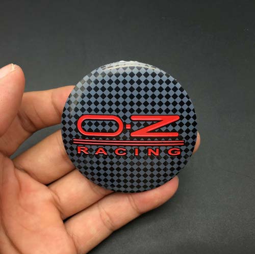 4pcs O.Z RACING Red Emblem Car Wheel Center Hub Cap Caps Badge Sticker Decal 60mm