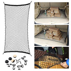 Car SUV Rear Cargo Trunk Storage Organizer Net plus mounting KIT
