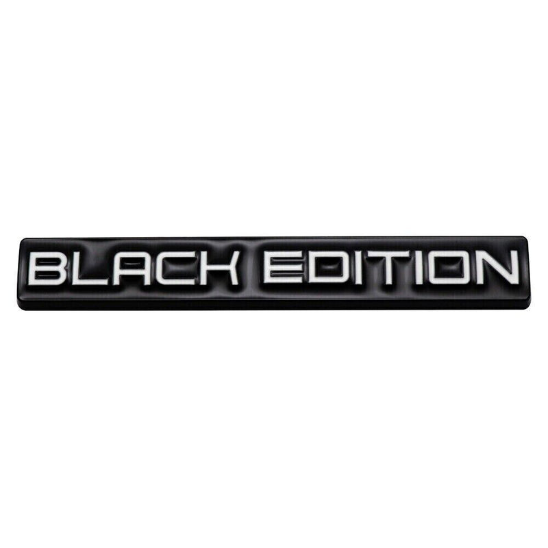 1pc White BLACK EDITION 3D Metal Emblem Badge Stickers For Car Truck Bike