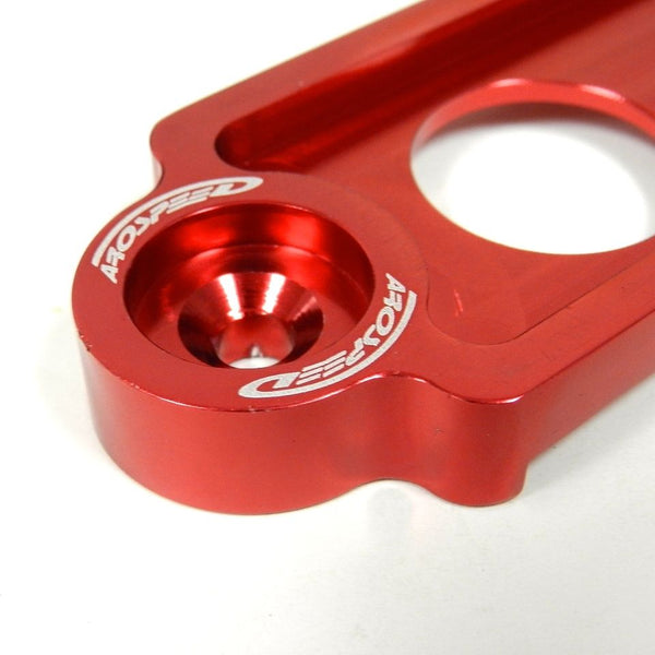 UNIVERSAL RED BILLET ALUMINIUM BATTERY TIE DOWN SMALL BRACKET FOR CAR