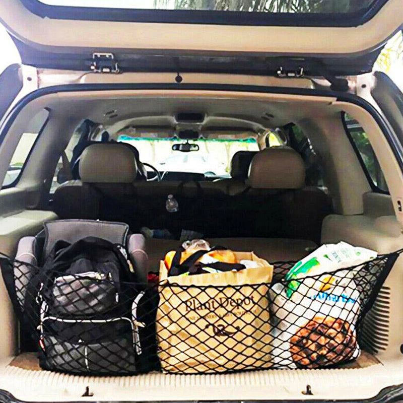 Car SUV Rear Cargo Trunk Storage Organizer Net plus mounting KIT