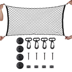 Car SUV Rear Cargo Trunk Storage Organizer Net plus mounting KIT