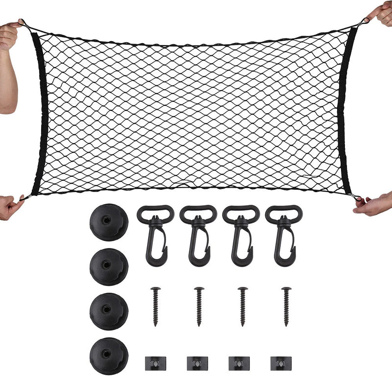 Car SUV Rear Cargo Trunk Storage Organizer Net plus mounting KIT