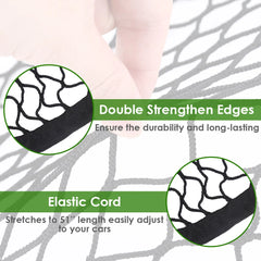 Car SUV Rear Cargo Trunk Storage Organizer Net plus mounting KIT