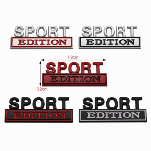 Universal NEW Black Red SPORT EDITION Badge emblem For All Cars And Bikes