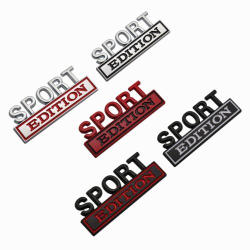 Universal NEW Chrome Red SPORT EDITION Badge emblem For All Cars And Bikes