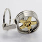 DRIFT CAR 5-SPOKE DEEP DISH LIP RIM WHEEL METAL KEYCHAIN KEY CHAIN RING