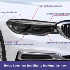 PPF UV Clear To Smoke Black Car Headlight Taillight Fog Tint Protection Film
