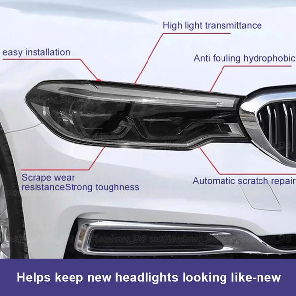 PPF UV Clear To Smoke Black Car Headlight Taillight Fog Tint Protection Film
