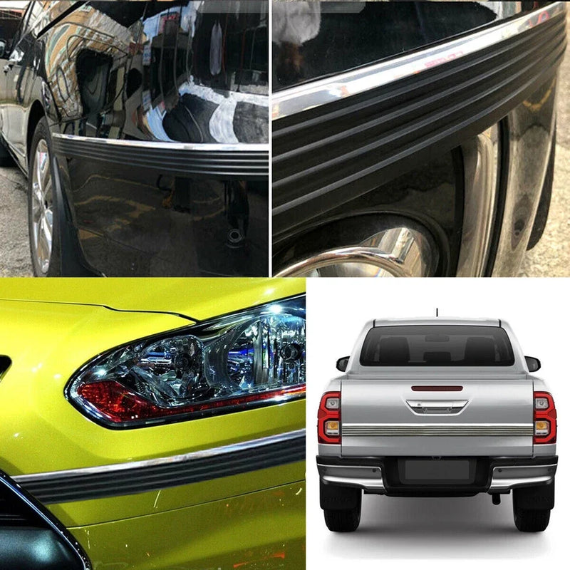 Car Side Skirt Anti-Collision Strip Soft Waterproof Self Adhesive Body Moulding Trim Universal Fit for Cars Trucks SUVs Easy